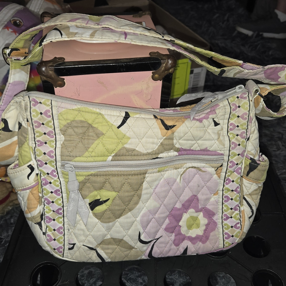 Vera Bradley Cream Floral Shoulder Bag